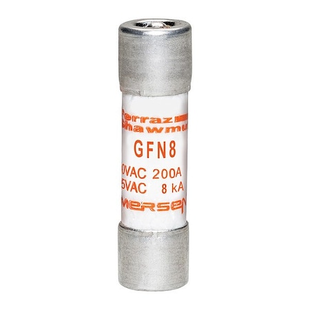 Mersen Fuse, 1 1/2 in L, 250 V AC, 8 A GFN8