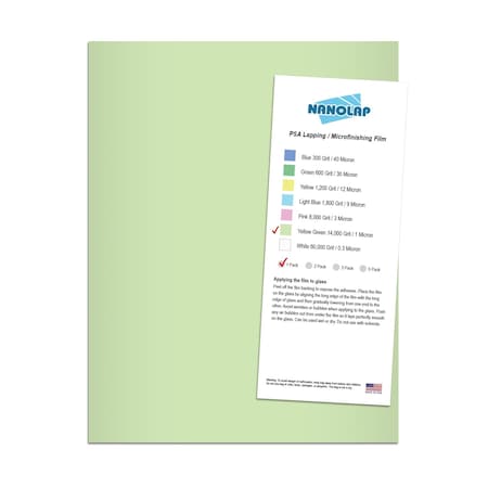 Nanolap PSA Lapping Film, 1 Pc 1 Micron (14,000 Grit), 8-0.5 in x 11 in Microfinishing Fine Sanding Paper 61548N