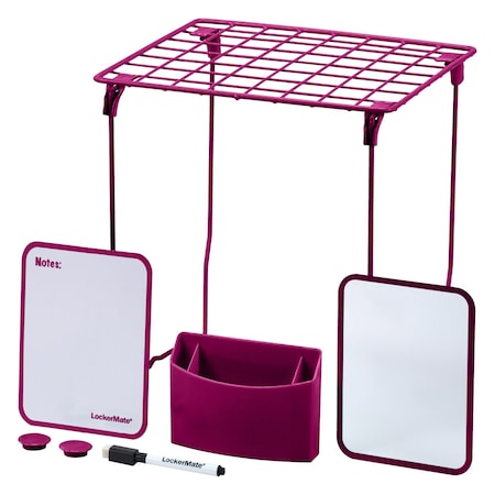Lockermate By Bostitch 7-Piece Locker Organizer Kit, Pink 5086-FCH