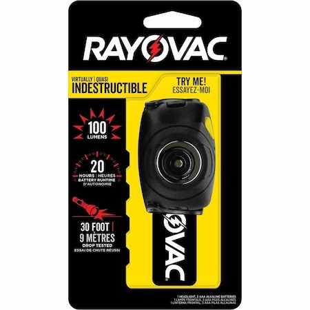 Rayovac Led Headlamp, w/ Cloth Straps DIYHL3AAA-BTA