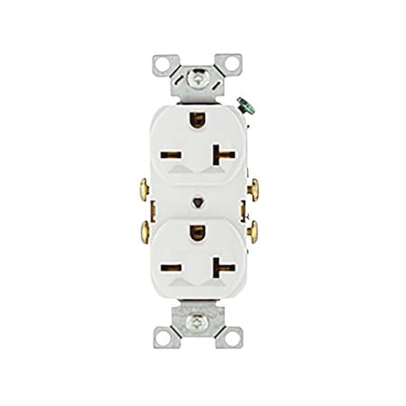 Eaton Wiring Devices Straight Blade Receptacle, 6-20R, 20 A, 250V AC, 2 Pole, 3 Wire, Flush Mount, Grounded 815W-BOX