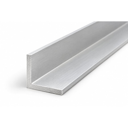 Brunner Aluminum Angle 1" x 1" x 1/8", 6063-T5 (A416) 6 Feet Satin Anodized A416 S6