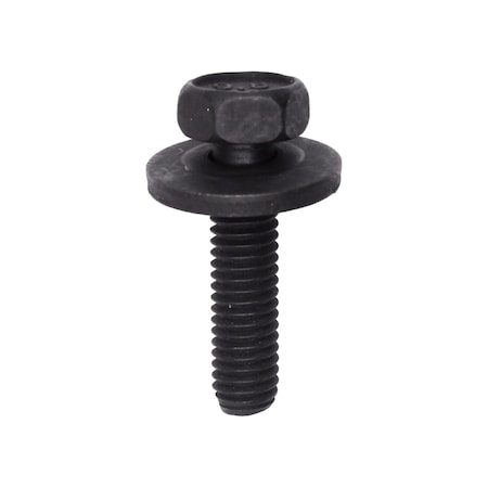 Auveco Hex Head Sems Screw M6-1.0 x 25mm, 50PK 23689