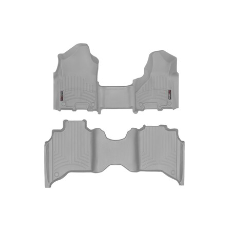 Weathertech Grey, Front and Rear Floorliners  Over The Hump 4615711-4615454