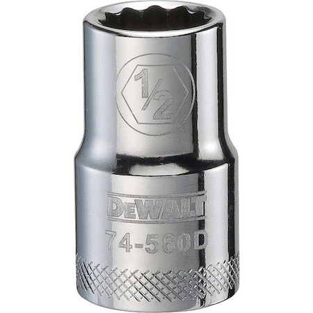 Dewalt Deep Socket, 1/2in, 12-Point, 1/2in DWMT74560OSP