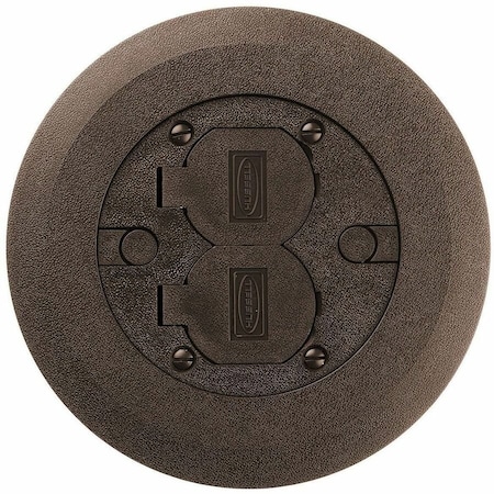 Hubbell Wiring Device-Kellems Electrical Box Cover, Round, Non-Metallic PFBCBRA