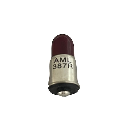 Aml T-1 MIDGET FLANGED RED LAMP 387 RED
