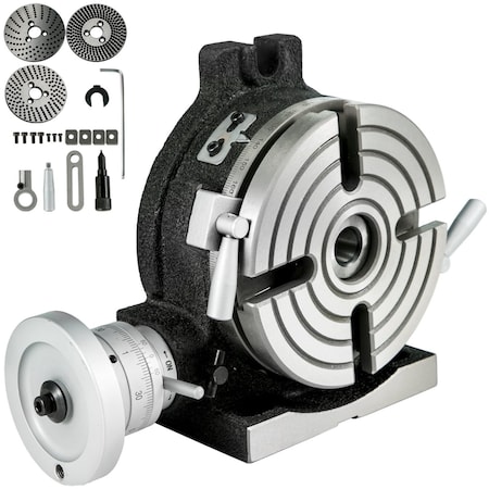 Vevor 6" 4-Slot Rotary Table for Milling - Horizontal/Vertical Dividing Plates HV-6