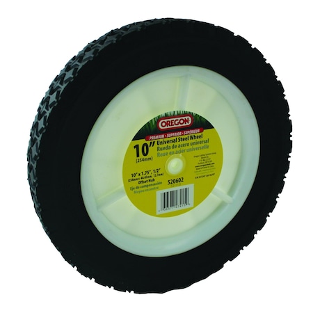 Oregon Semi-Pneumatic Wheel, 10'' x 1.75'', 1/2'' ID Hub Bore 520602