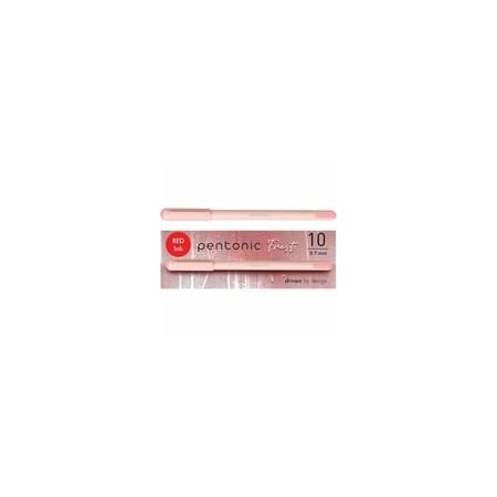 Pentonic Frosted Barrel Ballpoint Pens, 0.7 mm Fine Pen Point, Red Ink, Frost, Pink Barrel, 120PK PEN13087