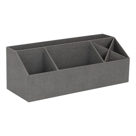 Bigso Elisa Desktop Organizer, 4.9 x 13 x 4.9 in, Canvas Gray, 4PK 2751C6401