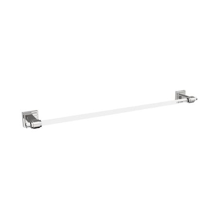 Amerock Glacio Clear/Chrome Contemporary 24 in 610 mm Towel Bar BH36064C26