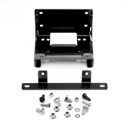 Warn Winch Mount For 4000 to 4500 Pound Winches; Fixed Mount; Powder Coated; Black 101678
