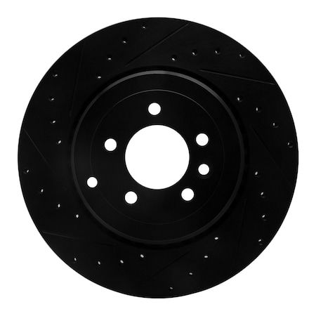 Dynamic Friction Co DFC Brake Rotor - Drilled and Slotted - Black 633-11020L