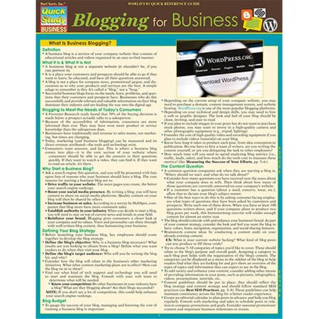 Barcharts Blogging For Business Quickstudy Easel 9781423228578