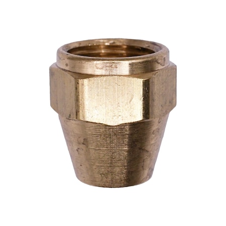 Auveco Brass Sae 45 Degree Flare Nut Short 3/8in Tube Size, 5PK 223