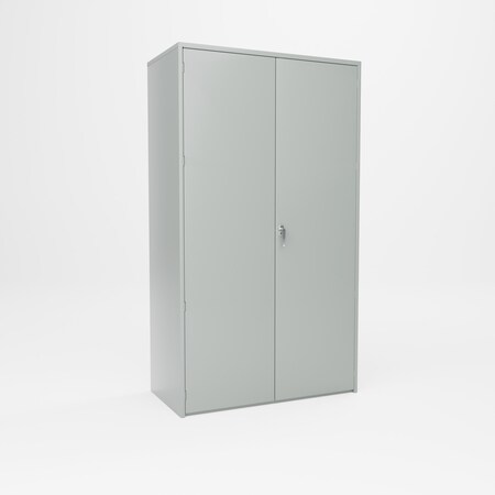 Pucel 4-Shelf Heavy Duty Storage Cabinet with Solid Door, 48 in W x 24 in D x 84 in H, Light Blue HDSC-4884-24-4