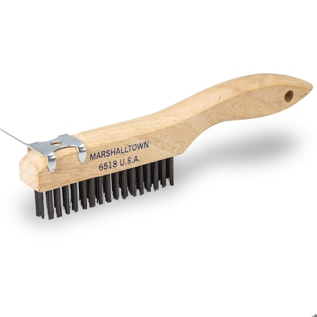 Marshalltown Carbon Steel Wire Brush w/Scraper 6518