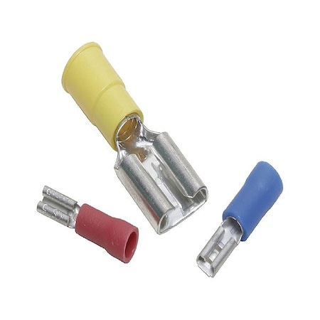Burndy WireDisconnect, Brass, Blue, Vinyl, PK100 QP14F18X02D