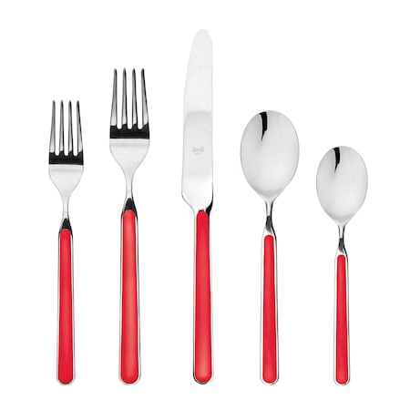 Mepra Fantasia Flatware Set - 5 Pieces - Red 10S722005