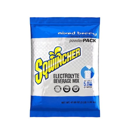Sqwincher Sports Drink Mix Powder 47.66 oz., Mixed Berry 159016400