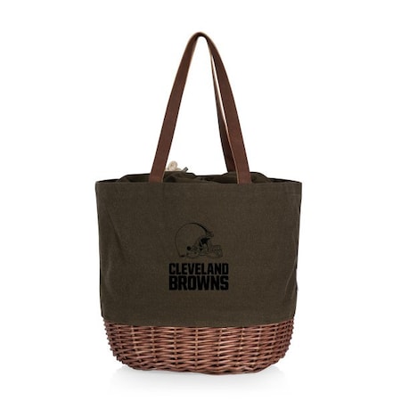 Picnic Time Family Of Brands NFL Cleveland Browns - Coronado Canvas and Willow Basket Tote 203-00-140-084-2