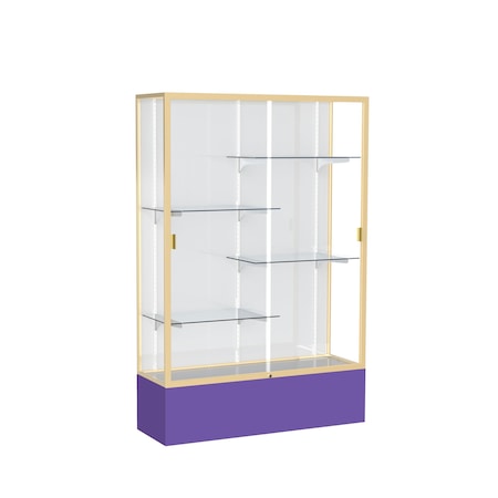 Ghent Spirit Floor Display Case 48x72x16, White, Champange 374WB-GD-PE
