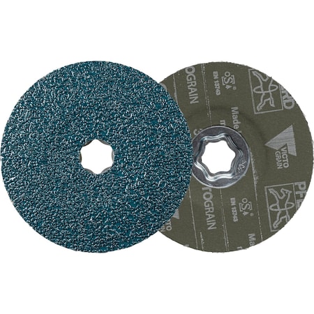 Pferd COMBICLICK Fiber Disc, 5'' Dia. - VICTOGRAIN, 36 Grit 40372