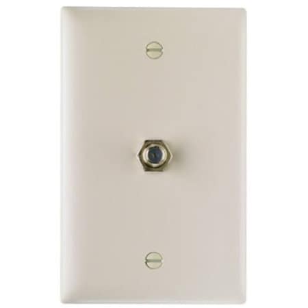 On-Q Wallplate and Strap, 1 -Gang, Steel, Light Almond, Nickel Plated TPCATVLACC12