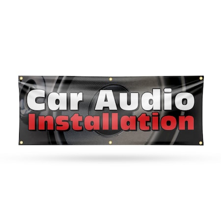 Signmission Car Audio Installation, 24 Inch x 72 Inch, Vinyl Banner B-72-30502