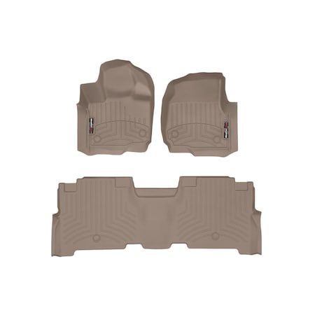 Weathertech Tan, Front and Rear Floorliners 451665-1-2