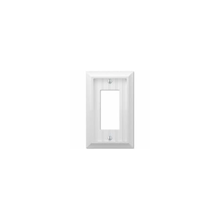 Amerelle Cottage Wall Plate, White Faux Wood, 1 Rocker 279RW
