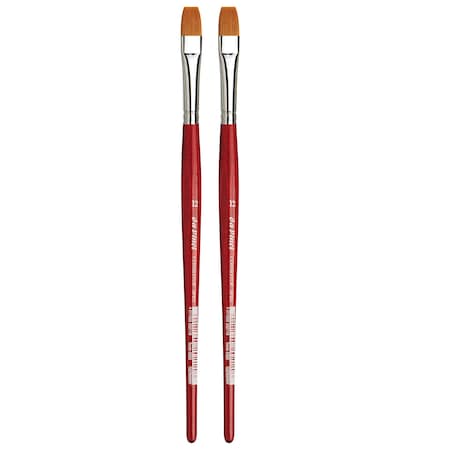 Da Vinci COSMOTOP-SPIN Silk painting Brush, Synthetic, Watercolor, Flat, Size 12, 2PK VA-5880_12