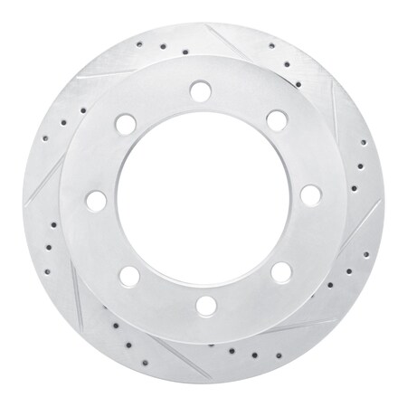 Dynamic Friction Co DFC Brake Rotor - Drilled and Slotted - Silver 631-48092R