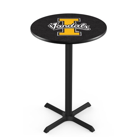 Holland Bar Stool Co 42" Blk Wrinkle Idaho Pub Table, 36" dia. Top L211B4236IdahoU