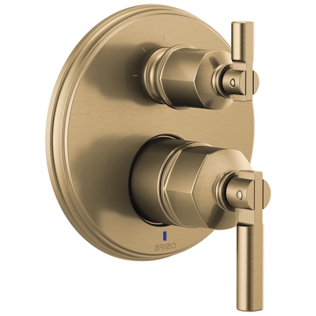 Brizo Invari: Pressure Balance Valve With Integrated 3-Function Diverter Trim - Less Handles T75P576-GLLHP