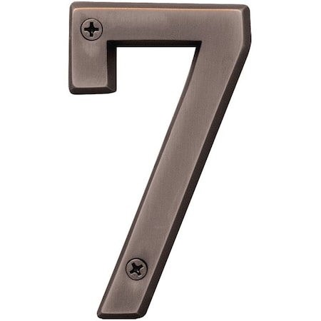 Hy-Ko Prestige Series House Number, Character: 7, 4 in H Character, Bronze Character, Brass BR-42OWB/7