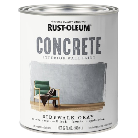 Rust-Oleum Concrete Interior Wall Paint, Sidewalk, Textured, 1 Qt 379908