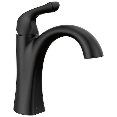 Delta Arvo Single Handle Centerset Bathroom Faucet In Matte Black 15840LF-BL