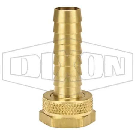 Dixon Long Shank Coupling, 3/4 x 5/8 in Nominal, Female Garden Hose Thread x Hose End Style, Domestic 5941012C