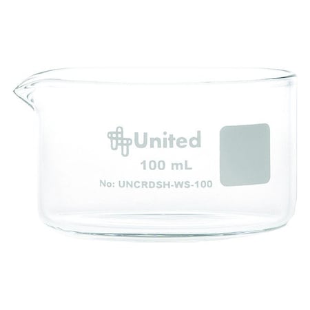 United Scientific Supplies Inc Crystallizing Dish, Colorless, 40 mm H, PK6 UNCRDSH-WS-100