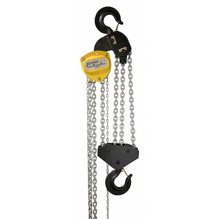 Oz Lifting Products Manual Chain Hoist, 50 ft Chain L, Yellow OZ100-50CHOP