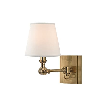 Hudson Valley Lighting Hillsdale 1 Light Wall Sconce 6 In. Aged Brass 6231-AGB