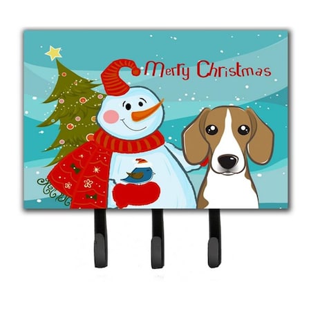 Carolines Treasures Snowman With Beagle Leash and Key Holder BB1859TH68