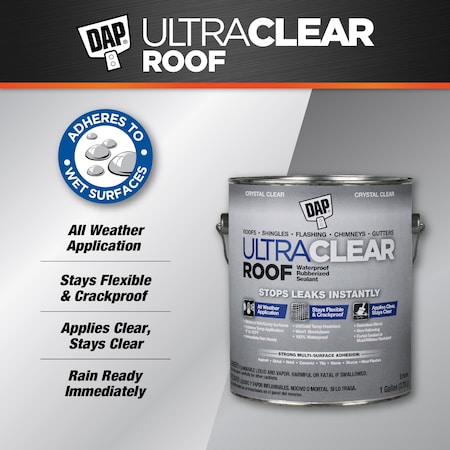 Dap DAP Ultra Clear Roof 1 GA (128 OZ) Crystal Clear 2 PK 7079818397