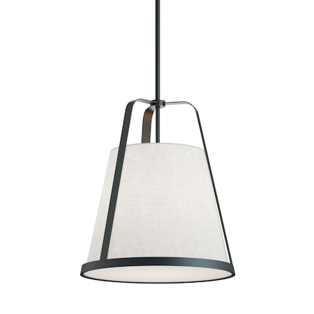 Afx Lizzette 18in Med Base Pendant, Black LIZP18MBBK