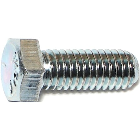 Midwest Fastener Grade 5, 3/8" Hex Head Cap Screw, Zinc Plated Steel, 1 in L 00294