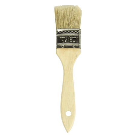 Jack Richeson Flat Natural White Bristle Wood Handle Paint Brush, 1.5 in. 443330