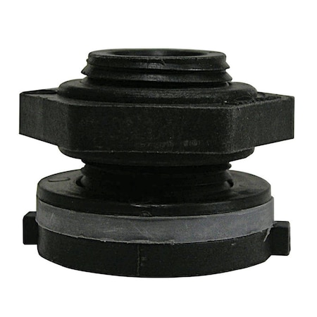 Vortex CBTF34PEBG1 0.75 in. P-E Bulkhead Fitting - Black VO3313091