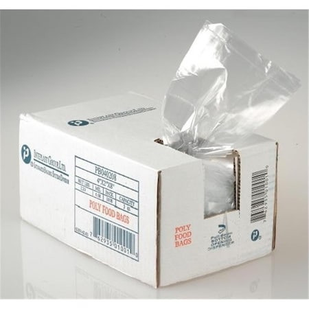 Inteplast Poly Bag 8 in. W x 4 in. G x 18 in. L IBS PB080418